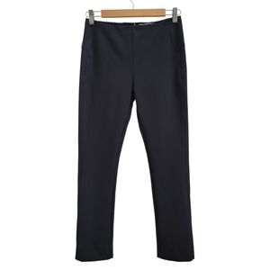 Veronica Beard Black Skinny Fit Cropped Zip Back Scuba Pant Size‎ 4